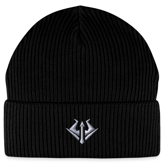 Essential Dreizack - Organic Beanie - Schwarz
