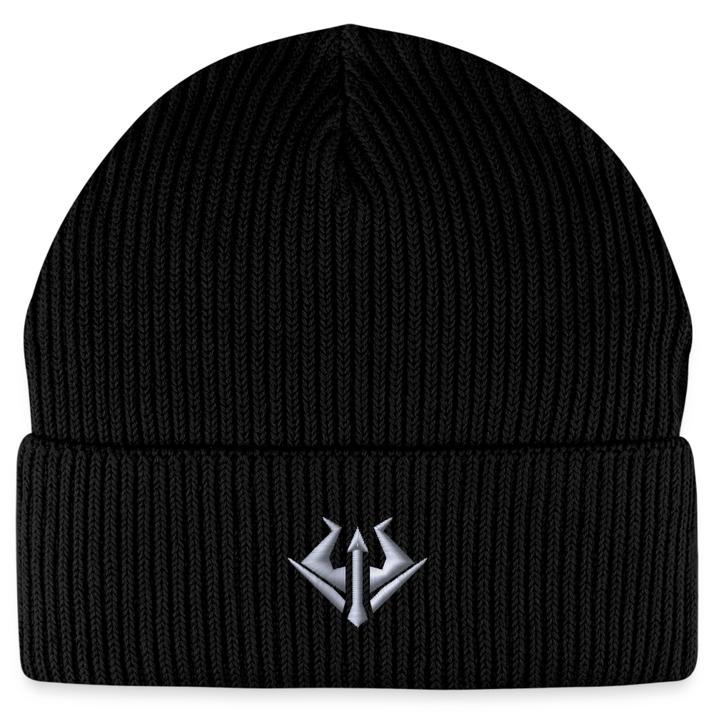 Essential Dreizack - Organic Beanie - Schwarz