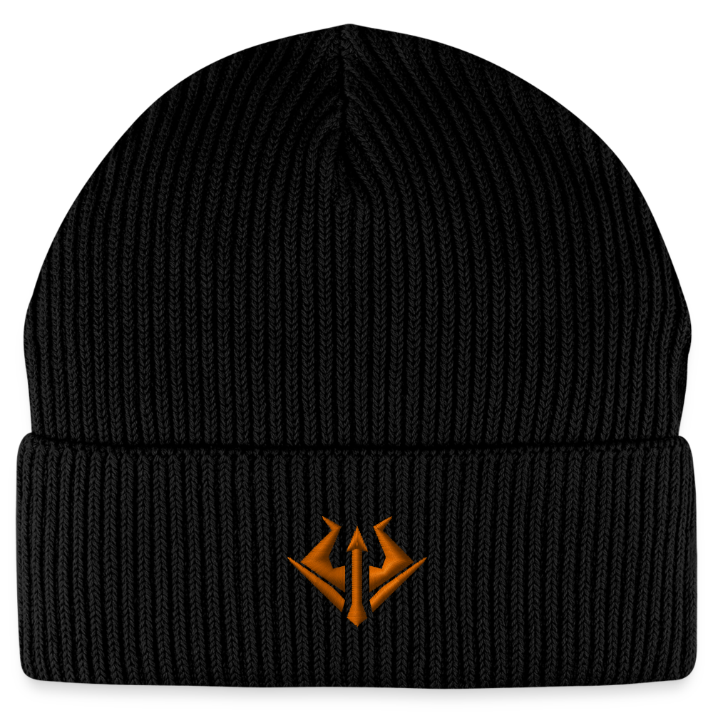 Essential Dreizack - Organic Beanie - Schwarz
