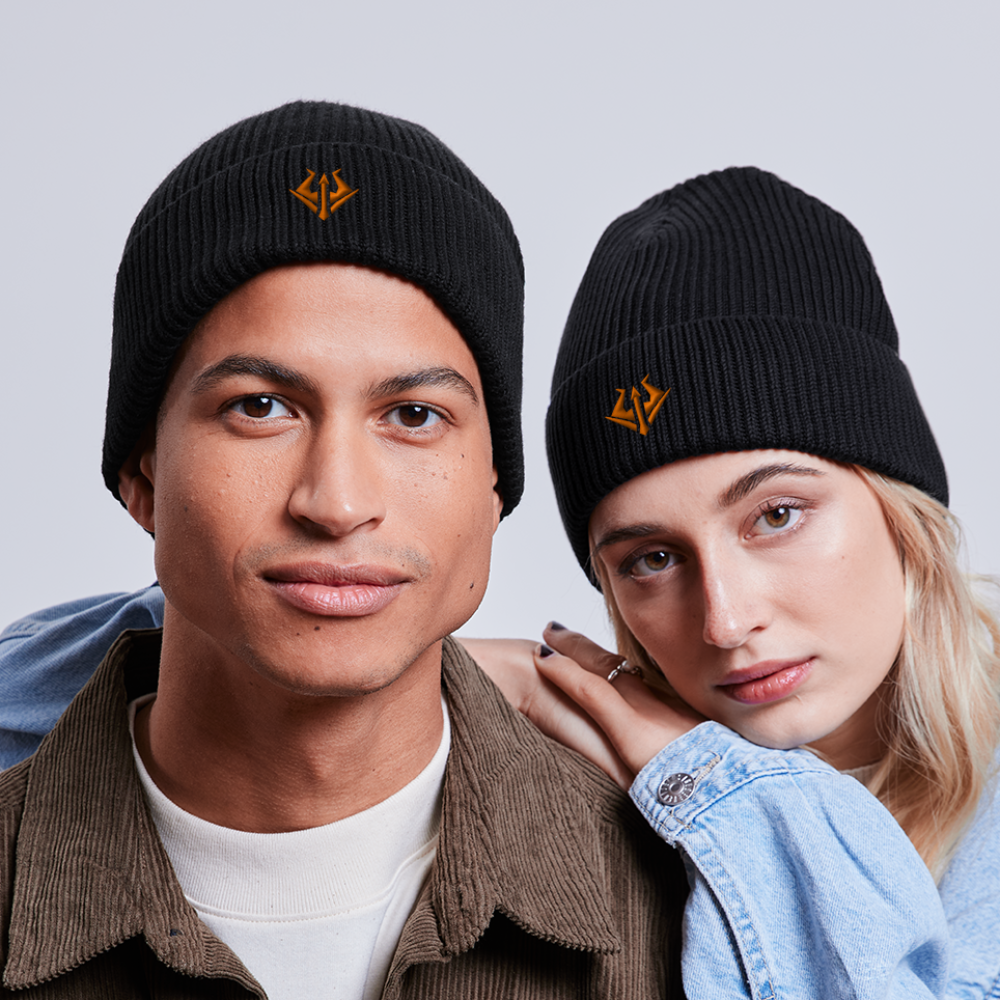 Essential Dreizack - Organic Beanie - Schwarz