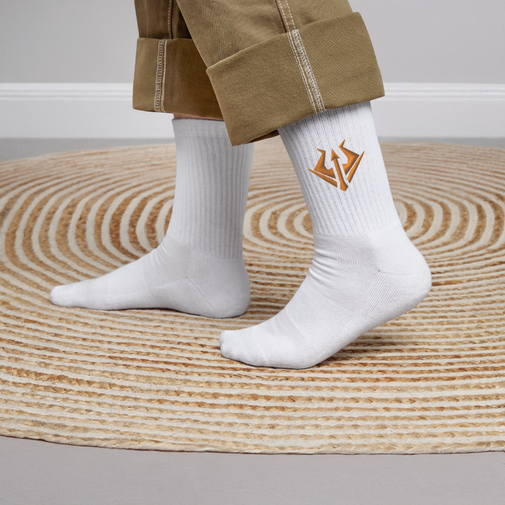 Syndicate Socks Orange Embroidery - Weiß