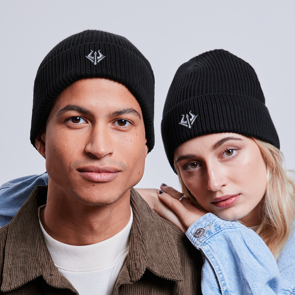 Essential Dreizack - Organic Beanie - Schwarz