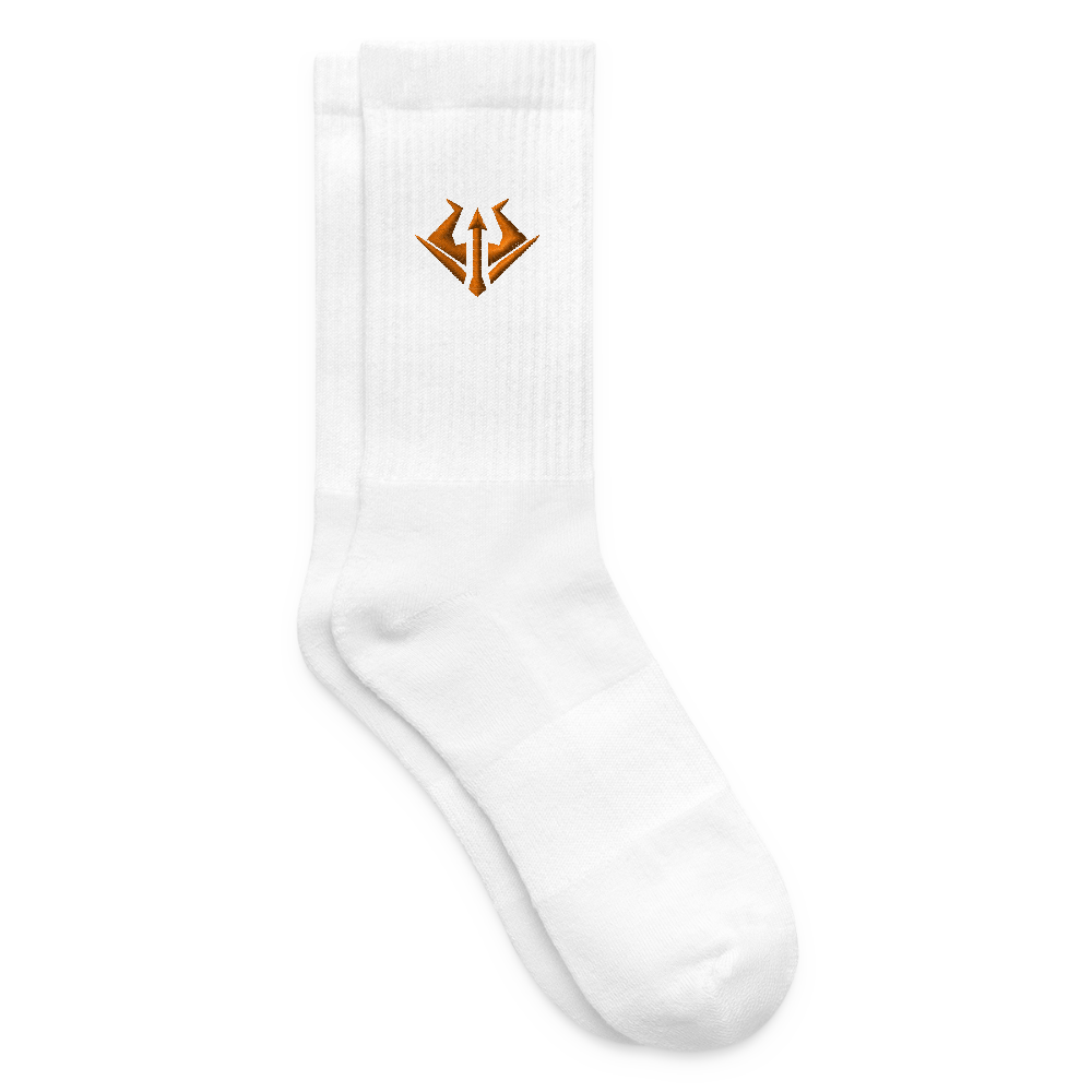 Syndicate Socks Orange Embroidery - Weiß