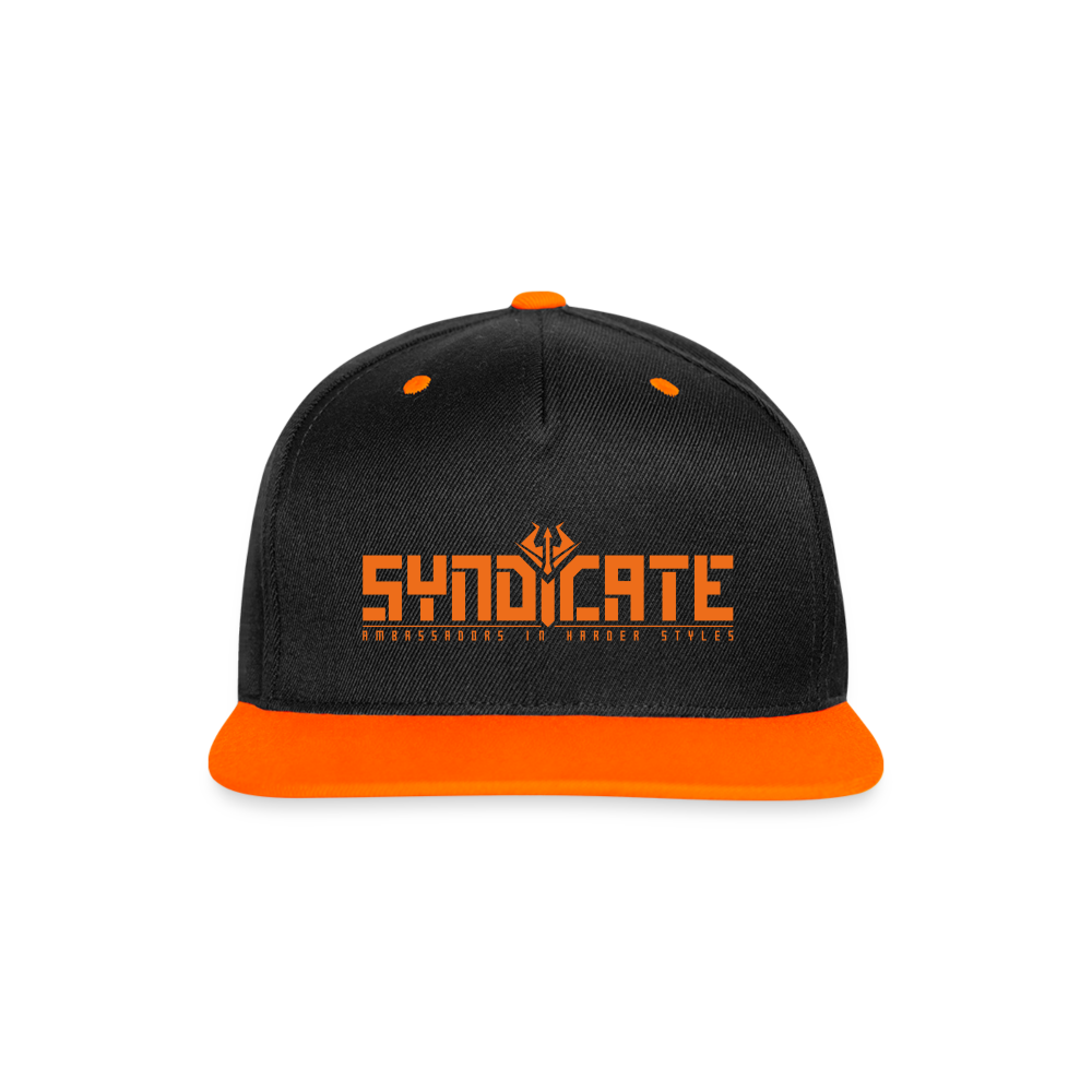 SYNDICATE Snapback Cap - Schwarz/Neonorange