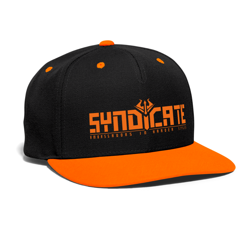 SYNDICATE Snapback Cap - Schwarz/Neonorange