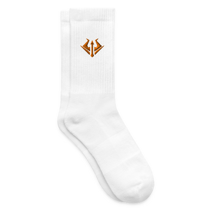 Syndicate Socks Orange Embroidery - Weiß