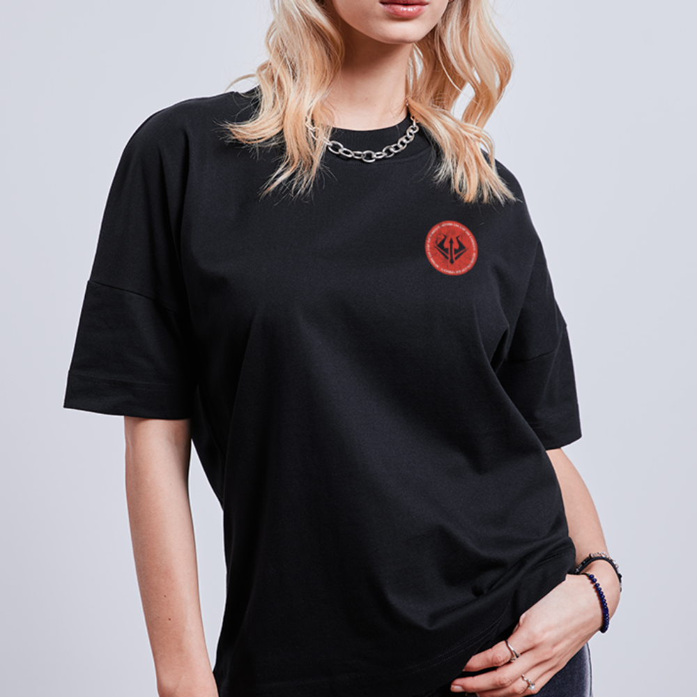 Patch Label Red - Unisex Organic Oversize T-Shirt - Schwarz